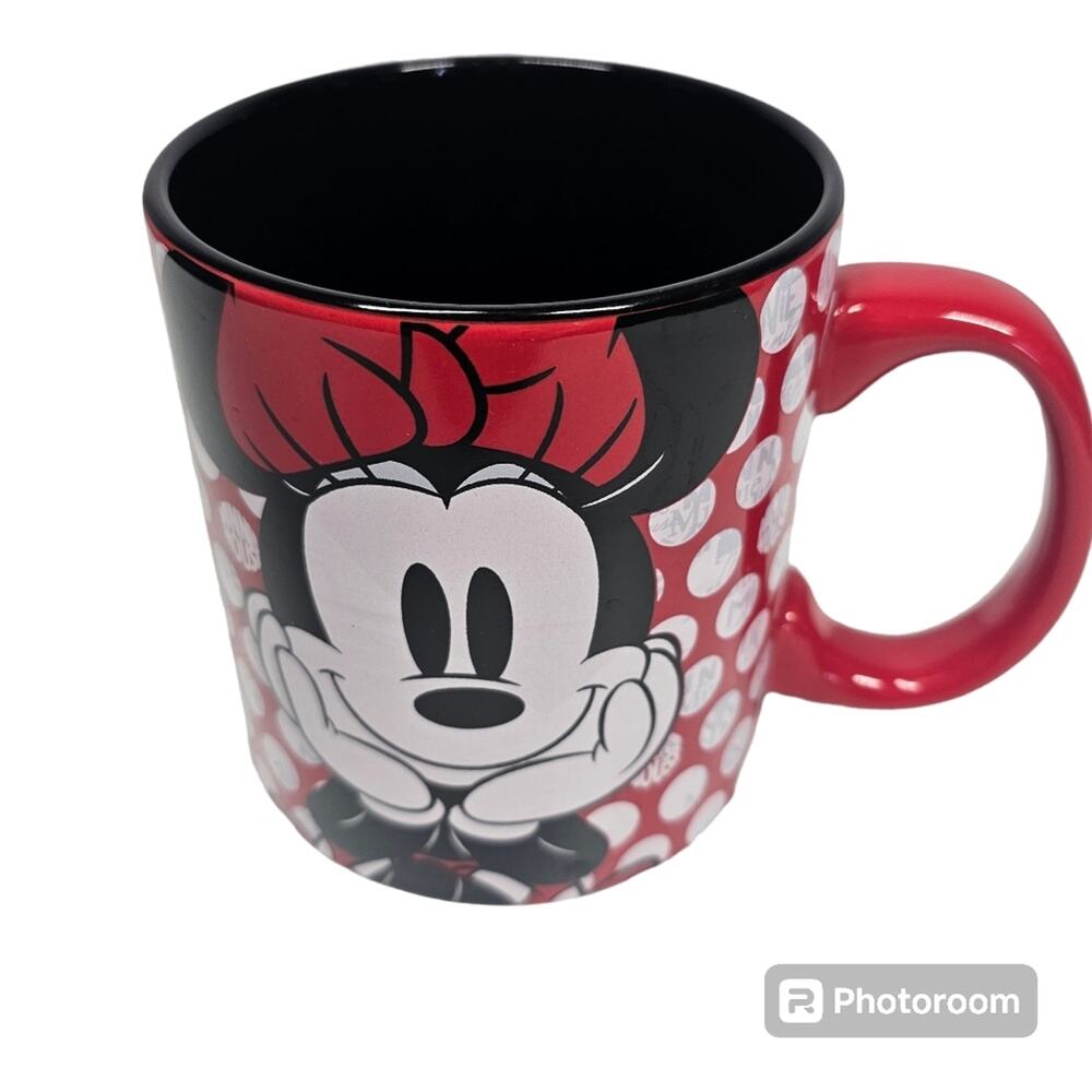 Disney Minnie Mouse Red White Polka Dots 20 Ounce Coffee Mug